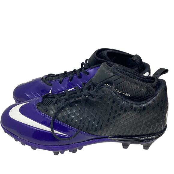 Nike Lunarlon Superbad Pro TD Football Cleats Size 14.5 Purple Black main image 5